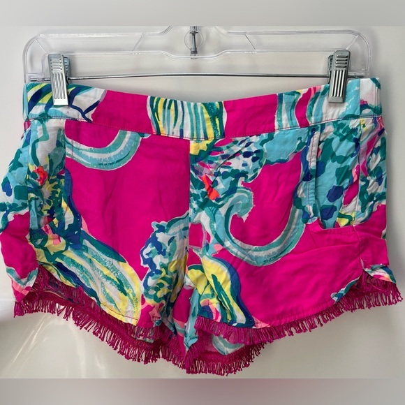 Lilly Pulitzer Pants - Lilly Pulitzer Fringed Coco Shorts Size Small
